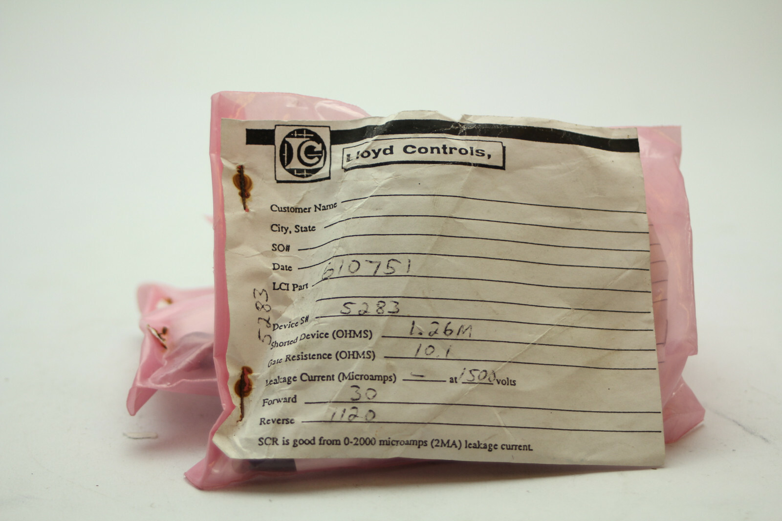 Llyod Controls 610751 Eupec Thyristor Puck Type SCR New