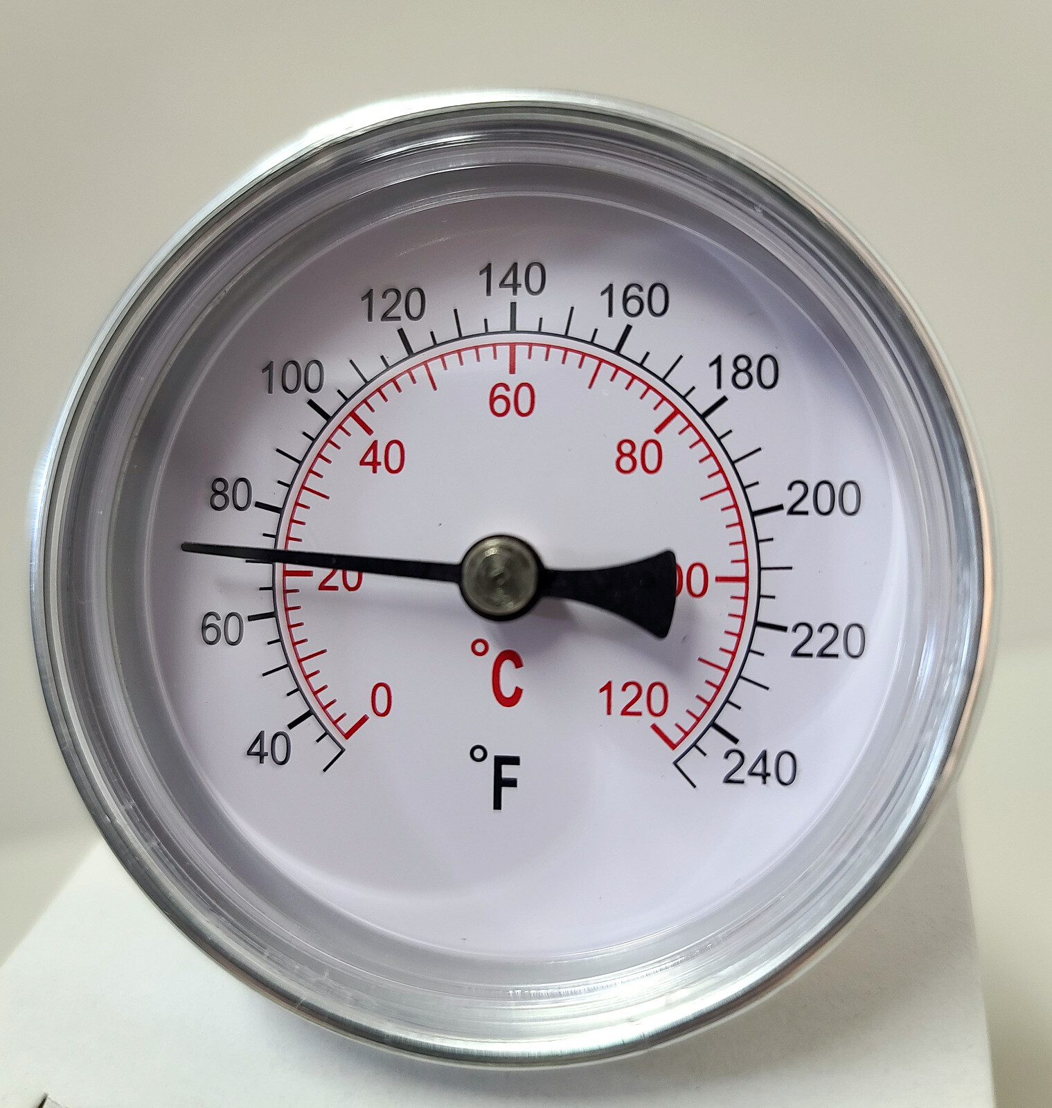 2.5" Dial Type Thermometer Dual Scale ~ 30 - 250°F ~ 3/4" CWT Solder Back Mount