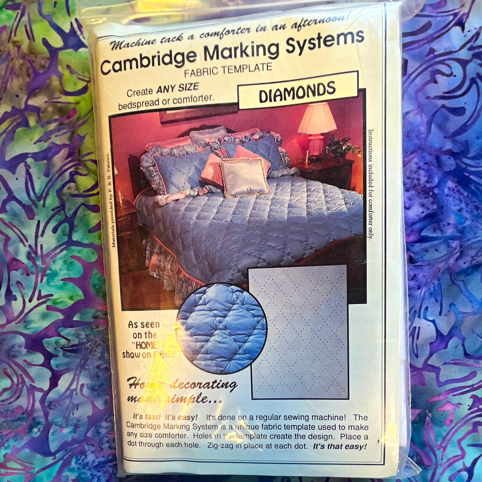 Cambridge Marking Systems Fabric Template Diamonds Quilting Marking System