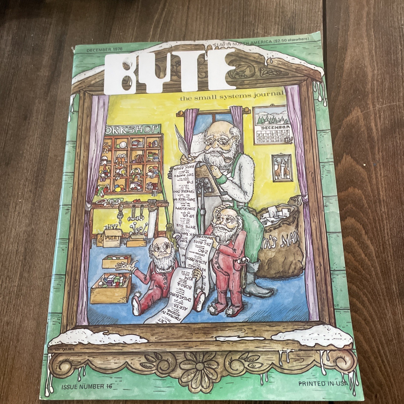 Rare Byte  Magazine Issue 16 December 1976  Computer Altair Christmas