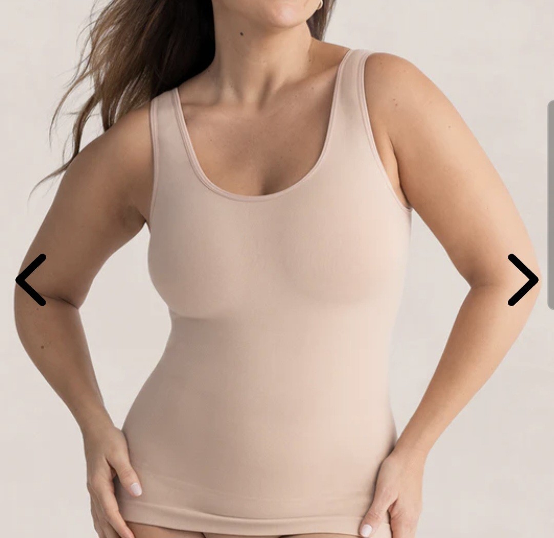 Shapermint Women's All Day Every Day Tank Cami Top Beige/Chai Colour Size XL