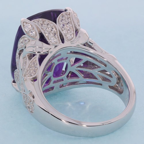 Sterling Silver Semi Mount Ring Setting Cushion CU 18X13mm