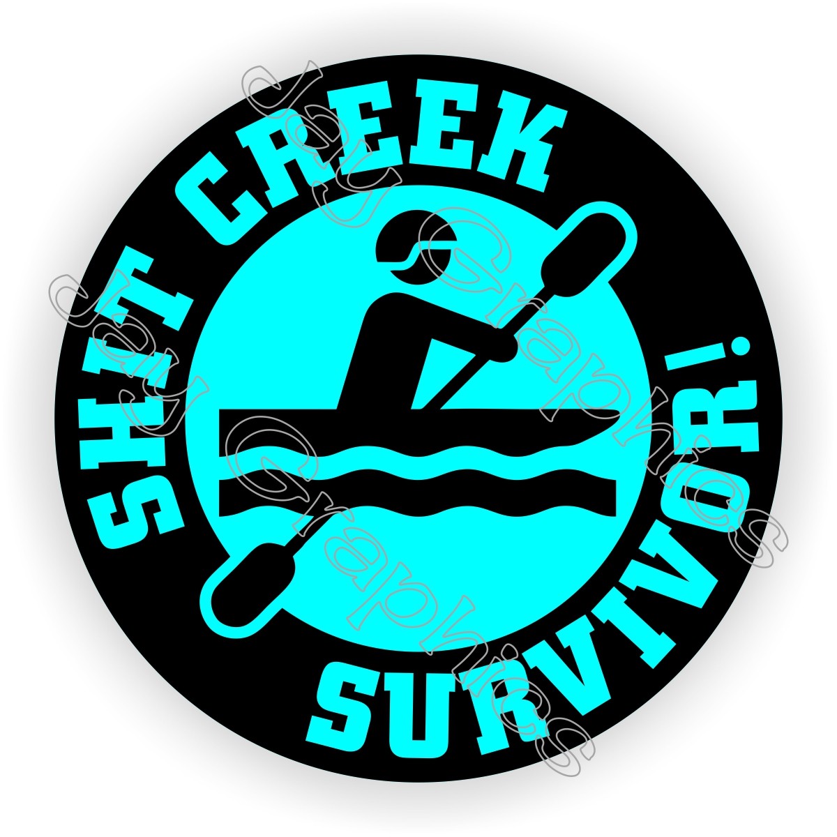 $hit Creek Survivor Funny Hard Hat Sticker / Safety Foreman Laborer Helmet Decal