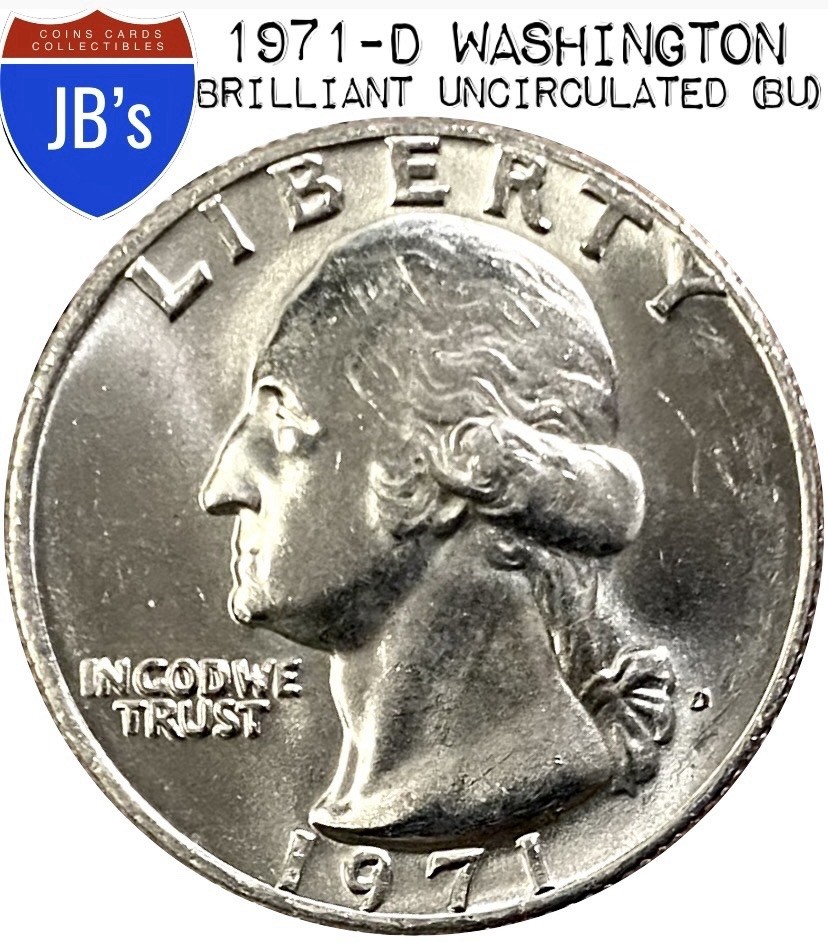 1971-D Washington Quarter 25c - BRILLIANT UNCIRCULATED (BU)