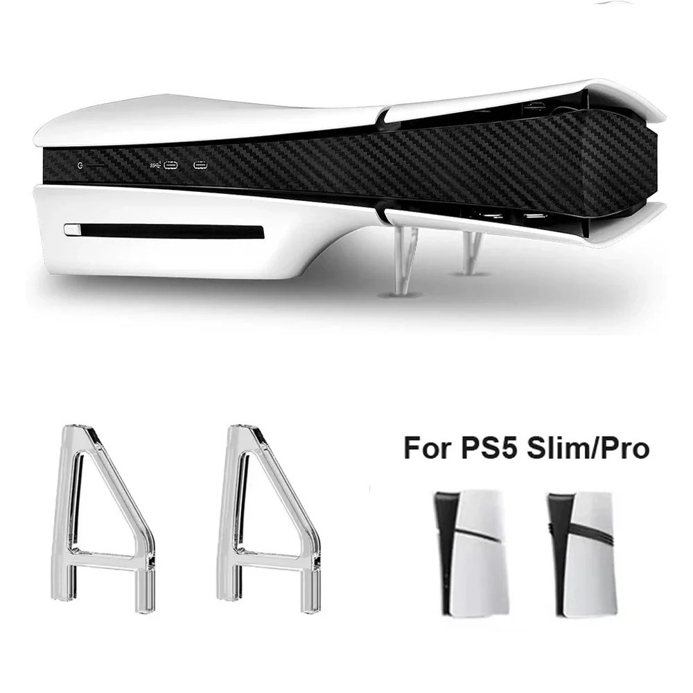 Horizontal Stand for PS5 Slim Pro Clear Acrylic Base Holder Display Stand