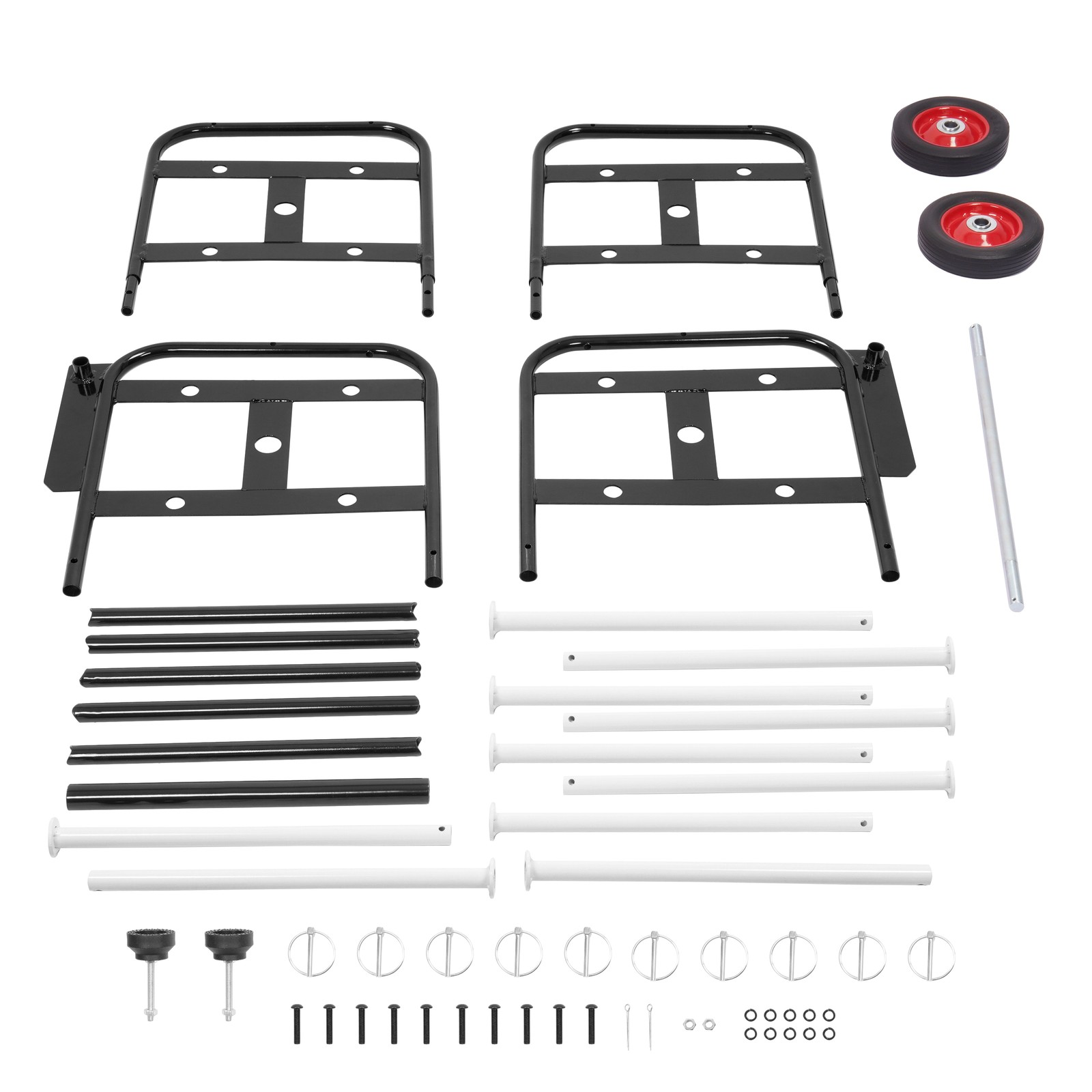 Wire Spool Rack Cable Holder Dispenser with 10 Rods Multiple Axle Spool Cart