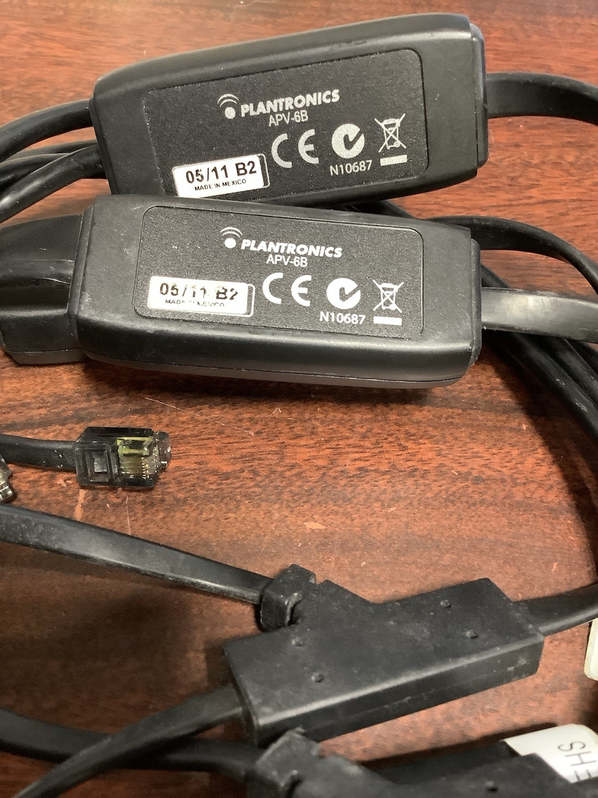 Plantronics APV-6B EHS Hook Switch Adapter 83682-01 ~ 3pc LOT ~ FREE SHIPPING