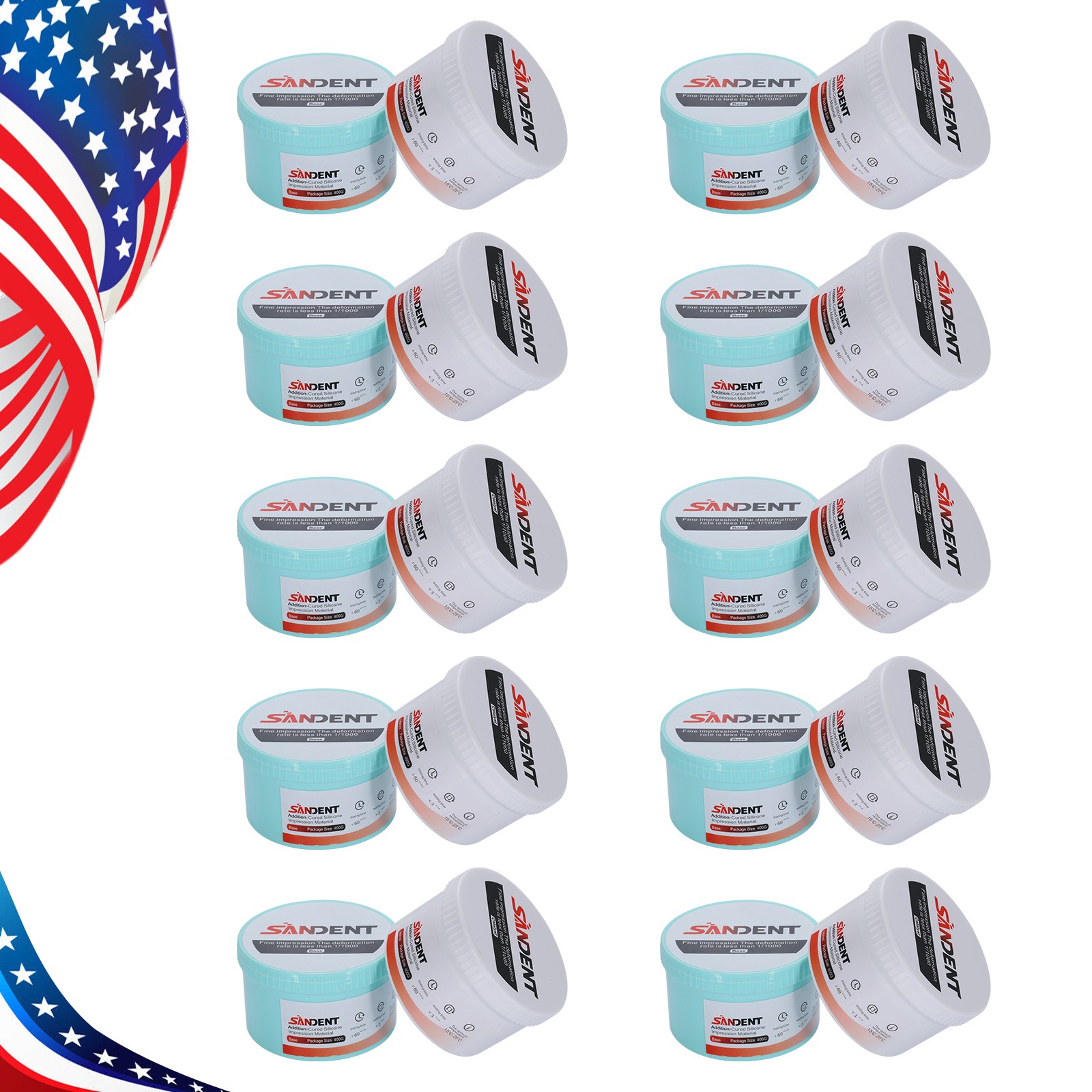Dental Soft Putty Fast Set Impression Material (400g Base + Catalyst) Heavy Body