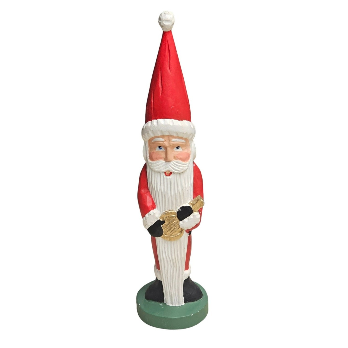 Primitive Carve Style Christmas Red Santa Claus Chris Kringle Pencil Santa