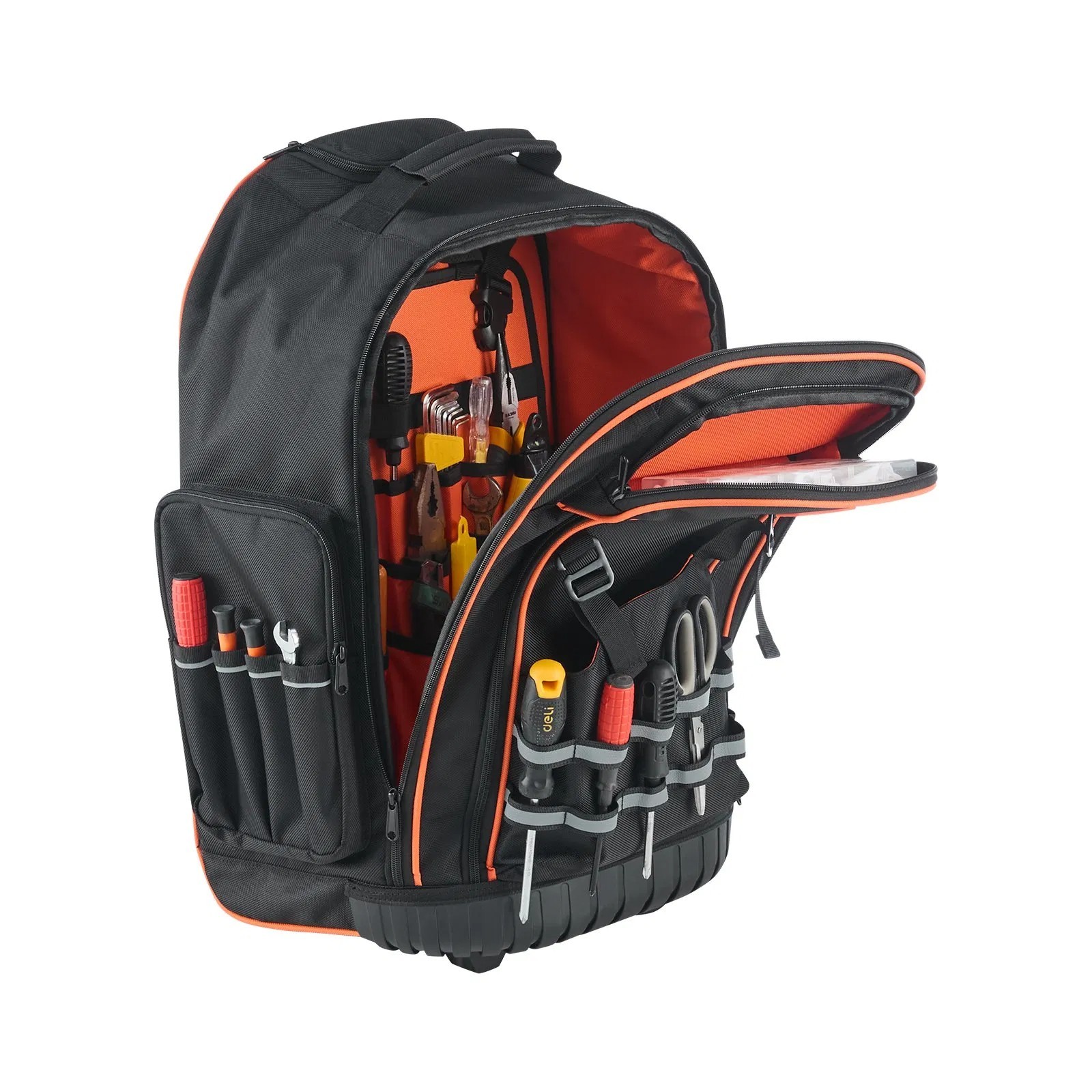 Rolling Tool Backpack, 110 lbs Load Capacity, 72 Pockets Heavy Duty Roller Tool