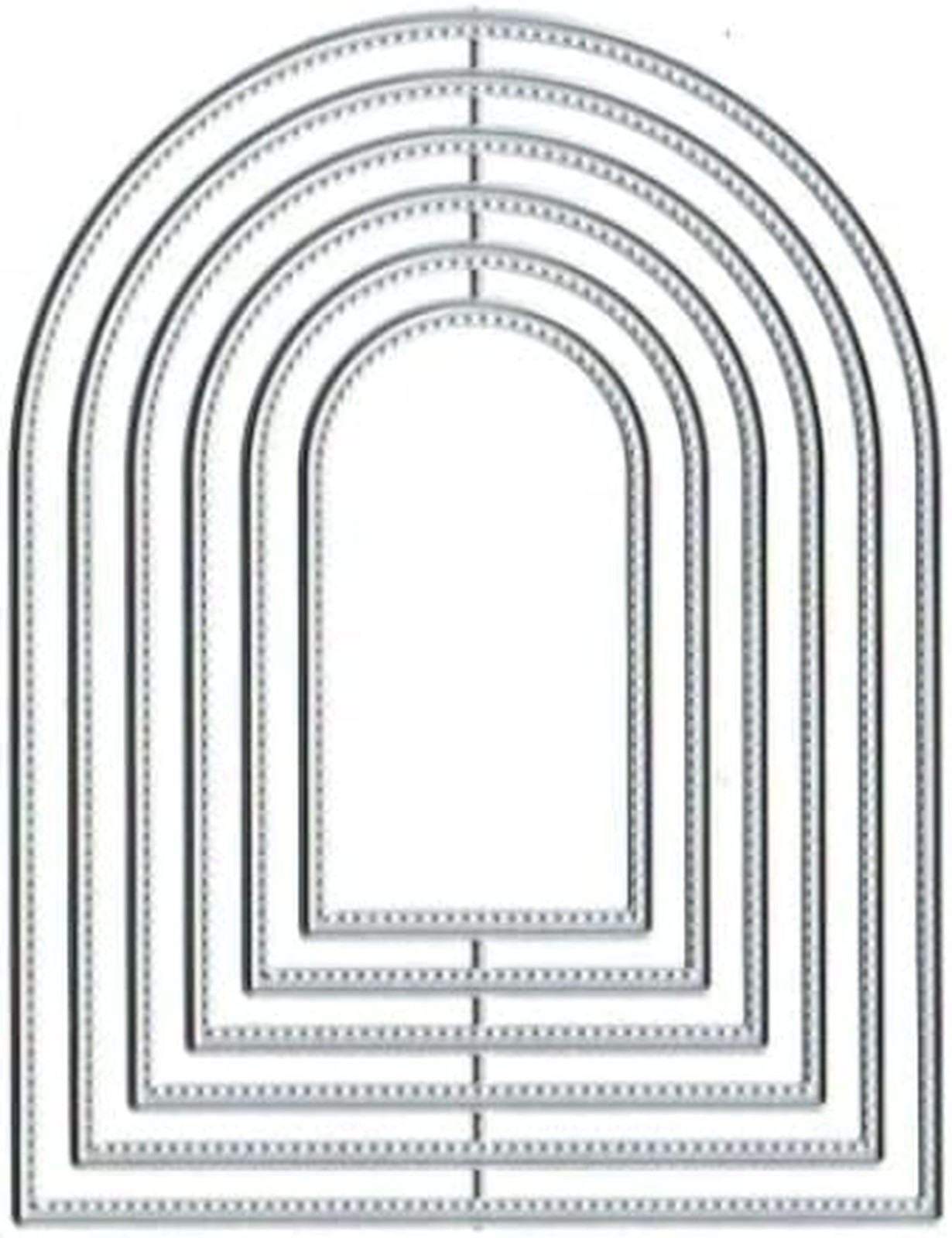 Silver Overlap Arched Border Metal Cutting Dies for Card Making Kit Embossing...