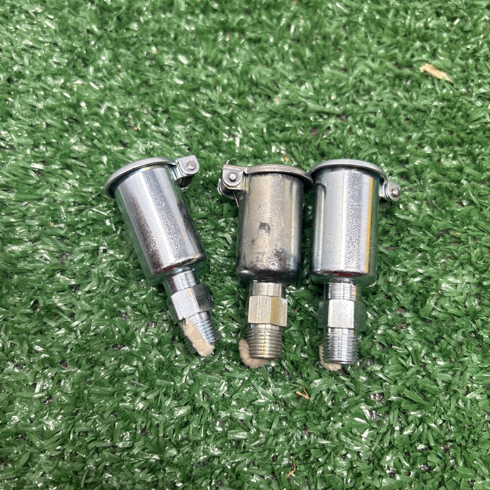 Lot of 3 Gits Bros Manufacturing Flip Top Press Fit Oiler Oil Cup