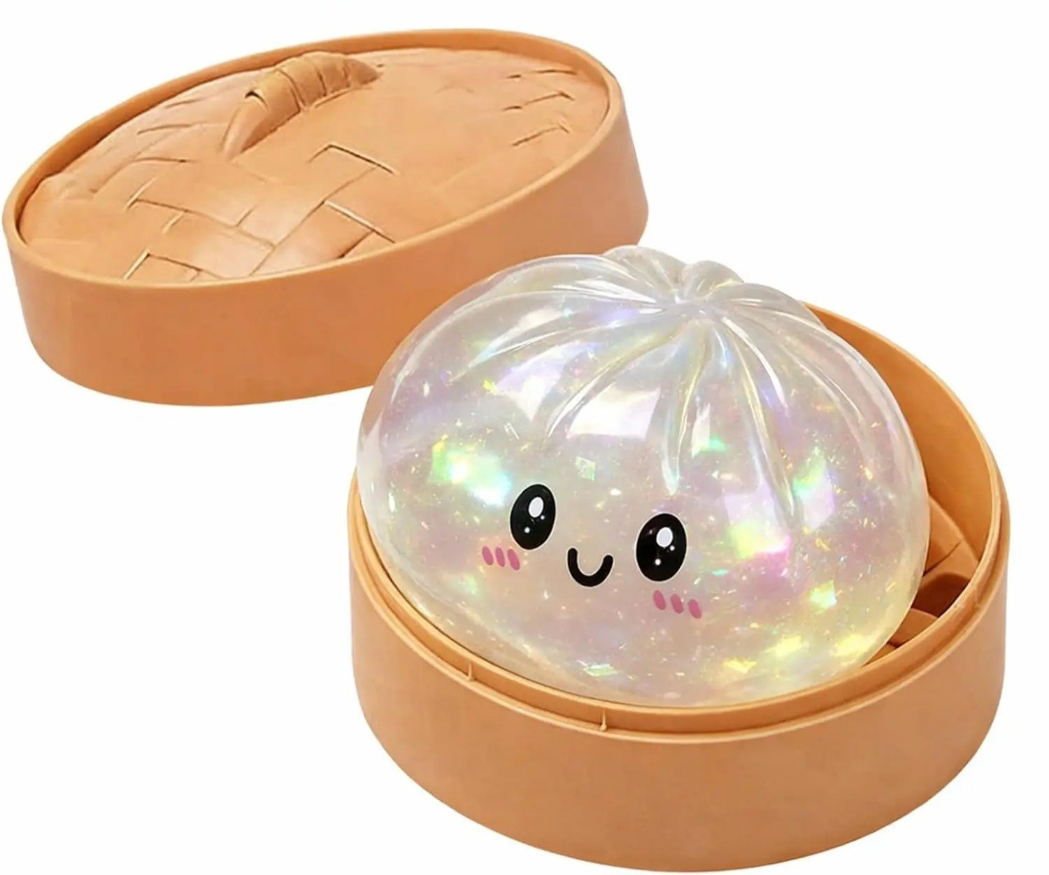 Glitter Dumpling Squishy Stress Relief Sensory Squeeze Toy with Box Gift