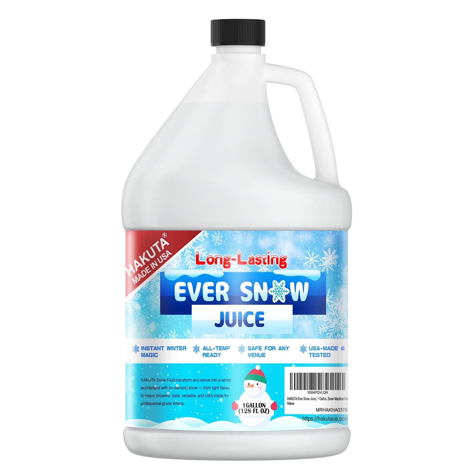 Snow Machine Fluid 1 Gallon  LongLasting Snow Juice for Events and Parties