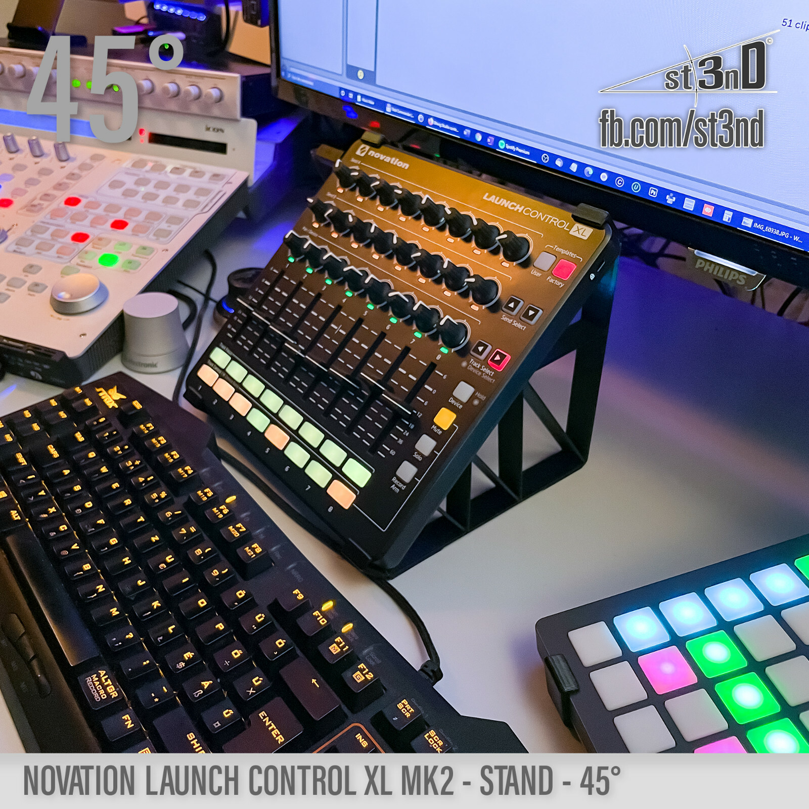 STAND for NOVATION LAUNCH CONTROL XL Mk2 - 45°