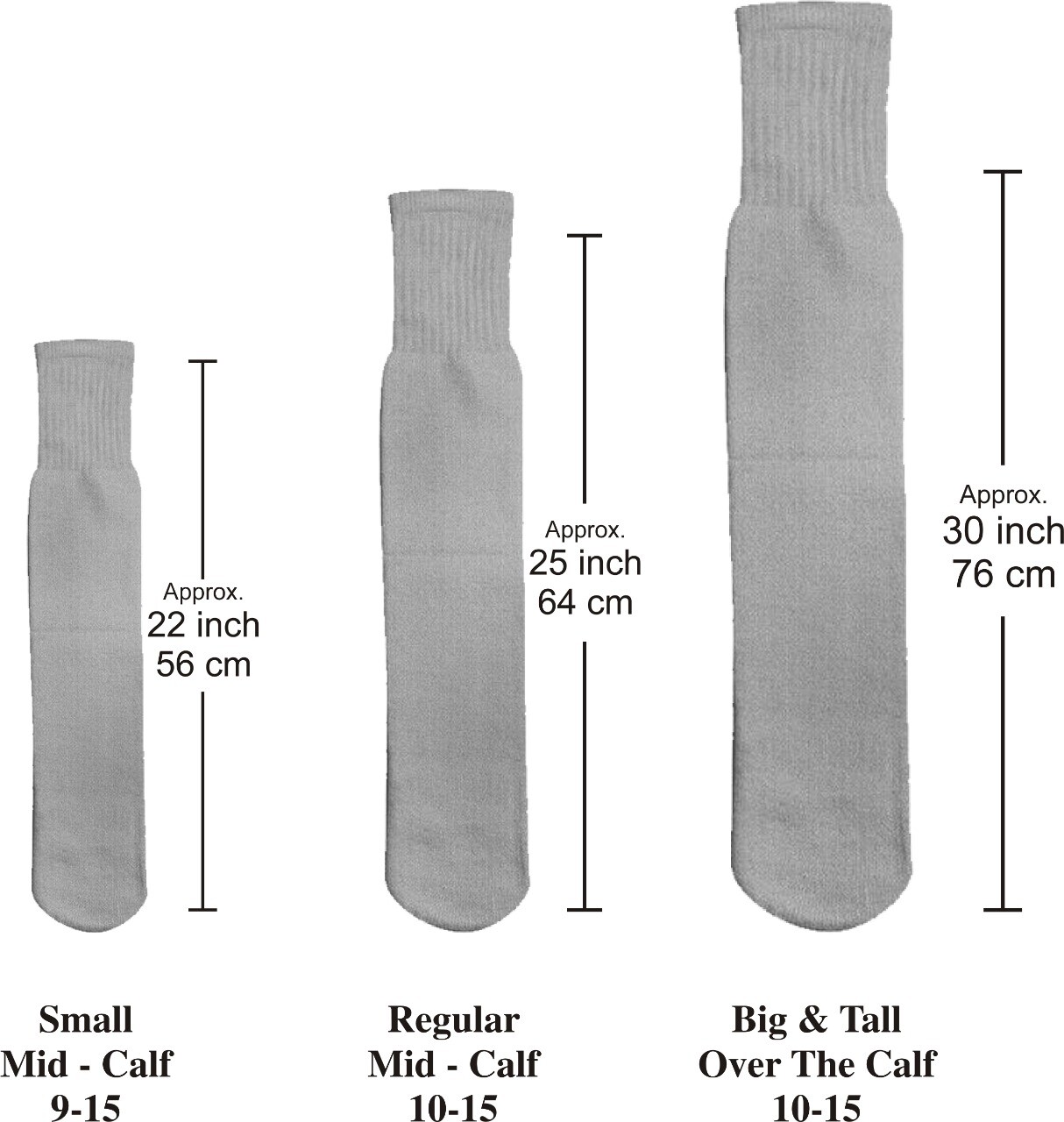 6 Paris Men's Grey Cotton Athletic Sports Tube Socks 22" Size 9-15 Made For USA