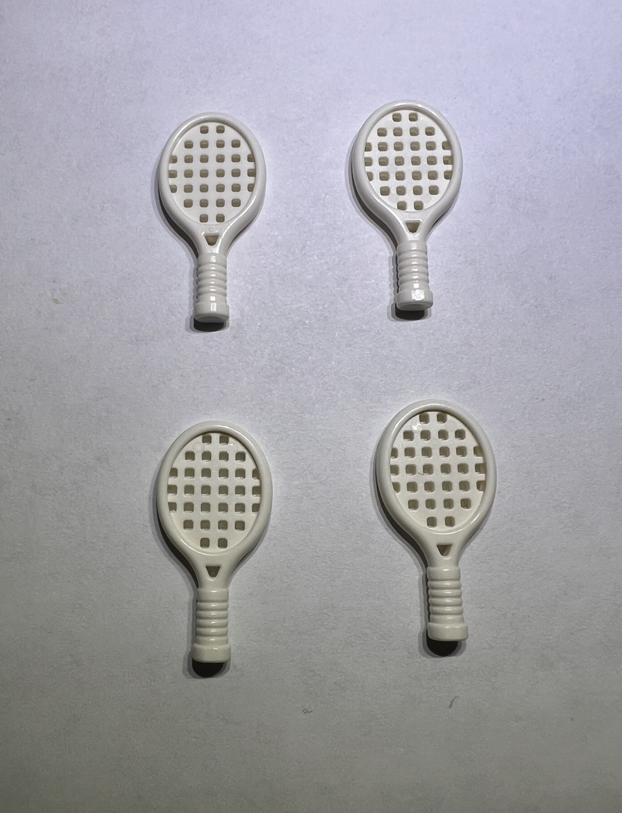 Lego Lot Of 4 Tennis Rackets Pickleball White Minifigure Sport City Racket New