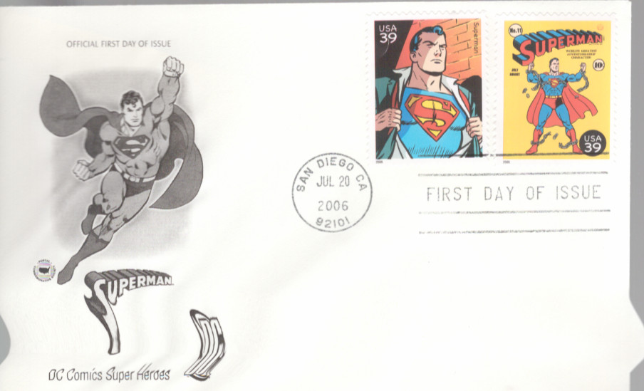 2006 First Day of Issue -DC Comics Hero - Superman - PCS Cachet