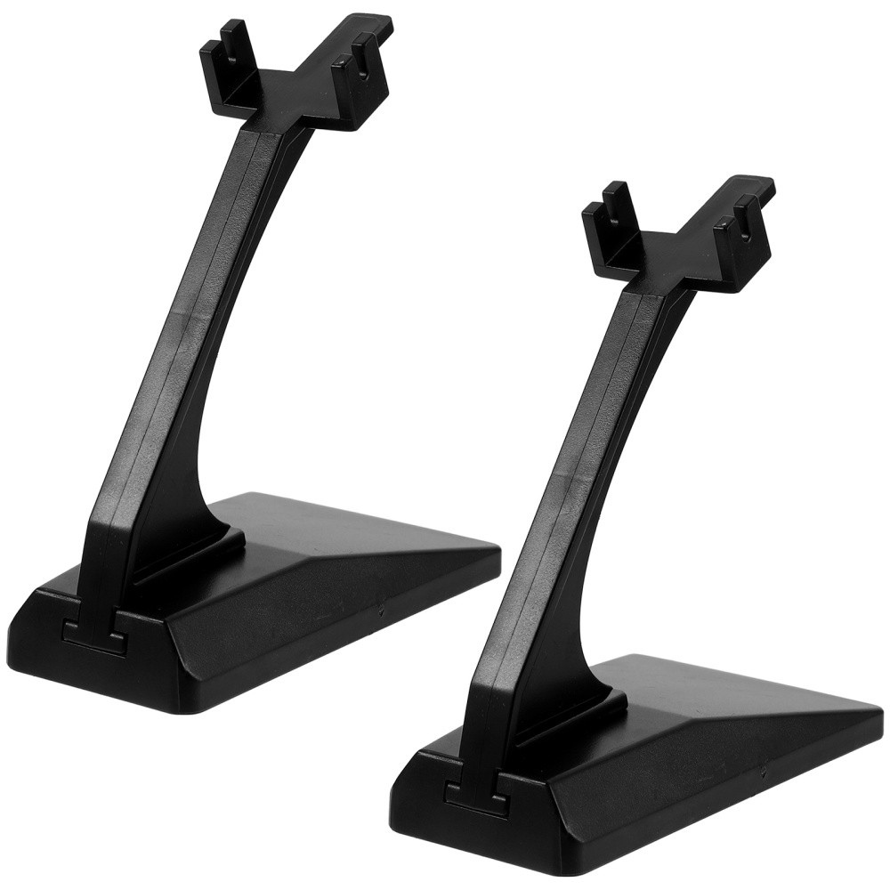 2Pcs Reusable Plastic Aircraft Model Display Shelves Grey Lightweight Portable