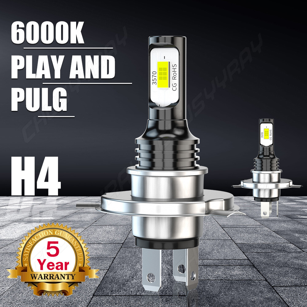 2x Super LED light bulb for Honda Motorcycle 2002-2007 VTX1800C headlight 6000K