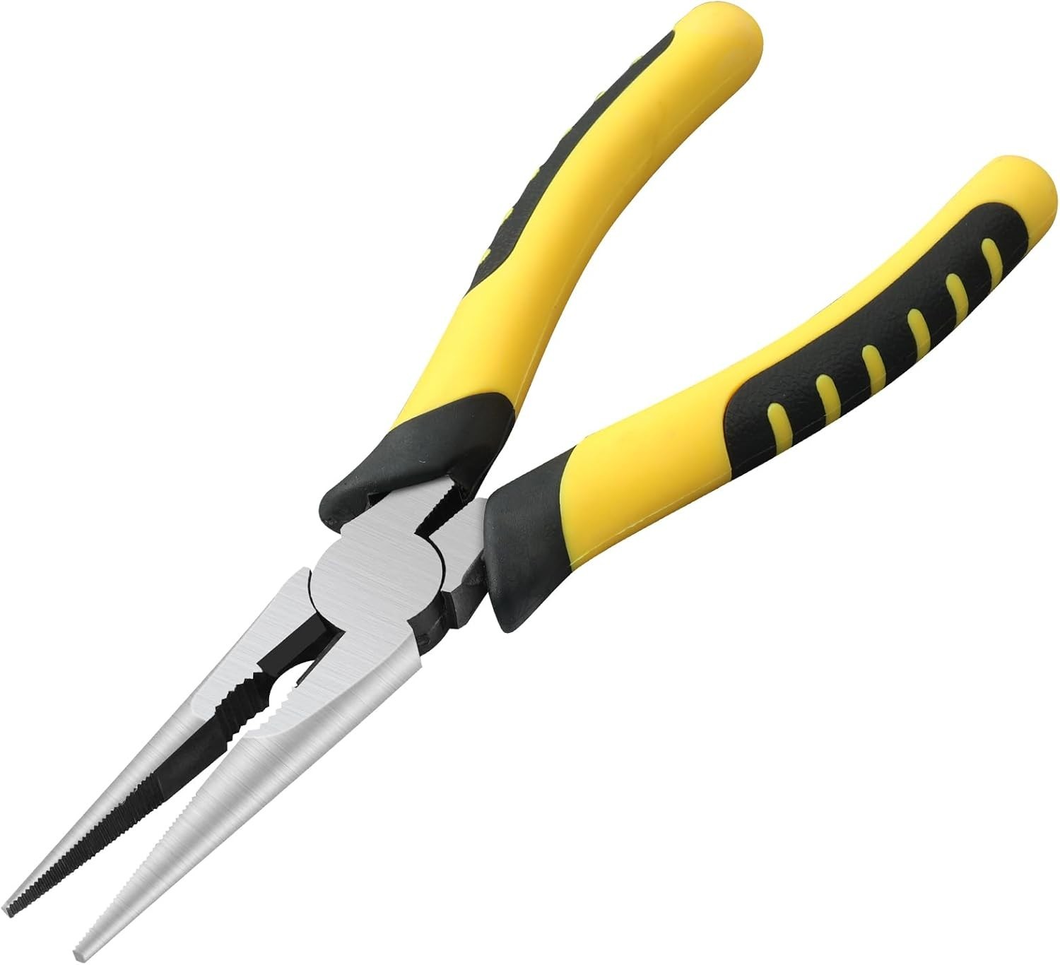 8-Inch Needle Nose Pliers Wire Cutter Heavy-Duty Steel Long Nose Comfort Grip