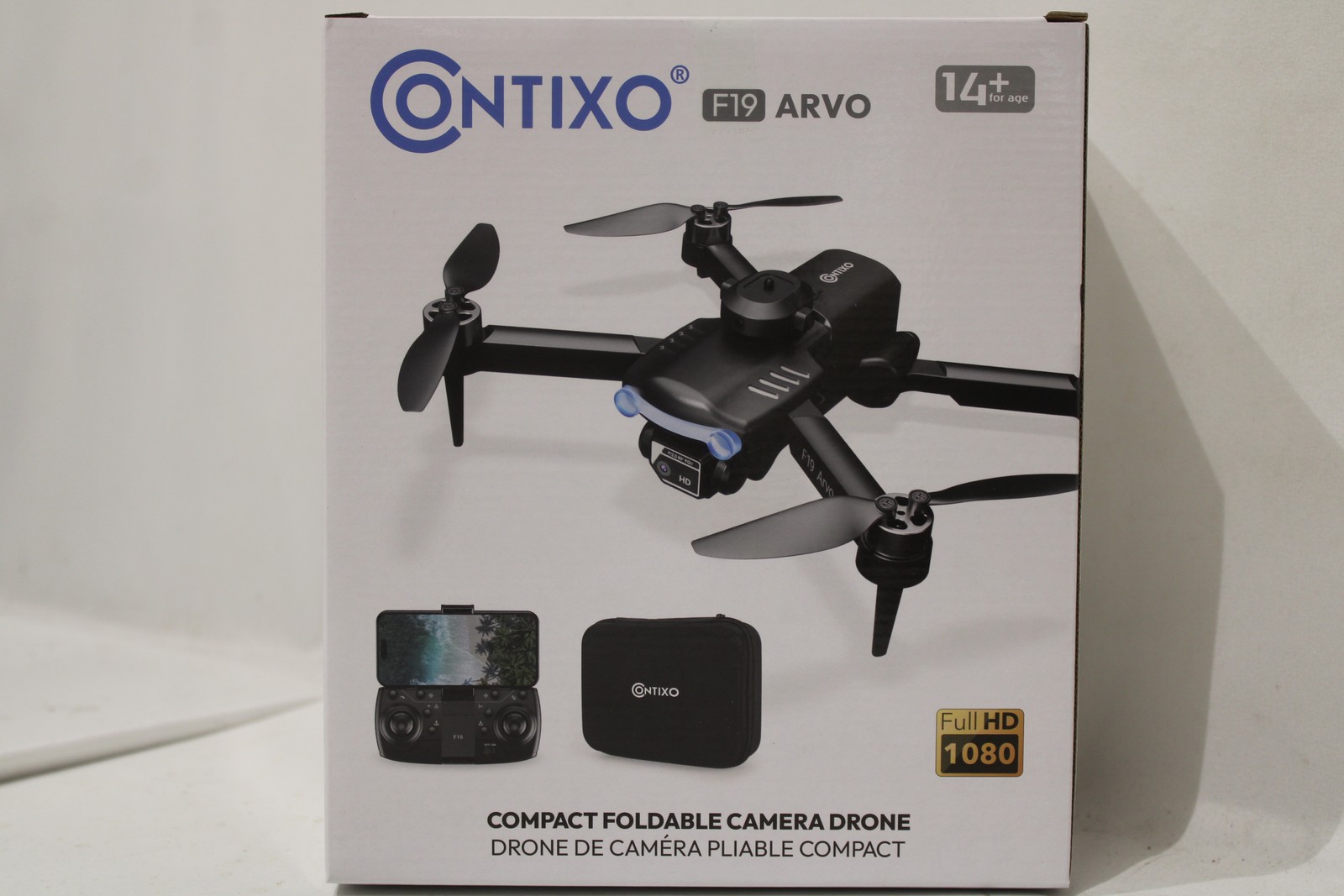 Contixo F19 Drone1080p HD Camera, 20 Min Flight 360° Flips. 2 Batteries