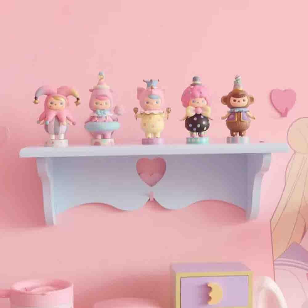 Kawaii Wood Floating Shelf - Pink & Blue Wall Decor for Kawaii Room