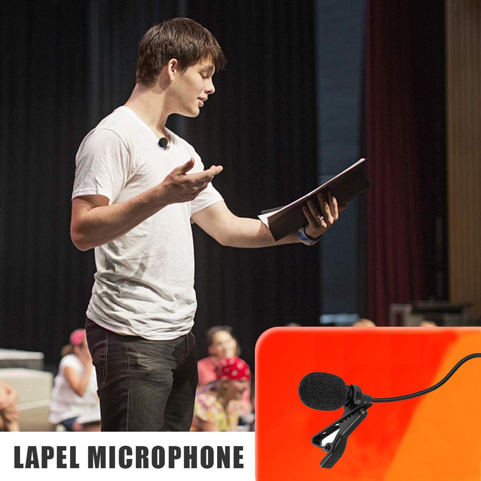 Lavalier Microphone Lapel Microphone Compatible with Shure Wireless Transmitt...