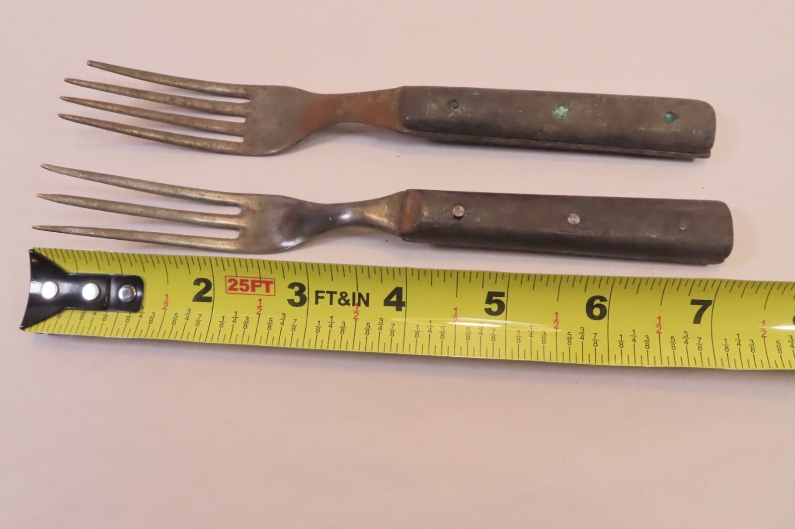 Antique Civil War Era Carving Fork and (6) Dinner Forks