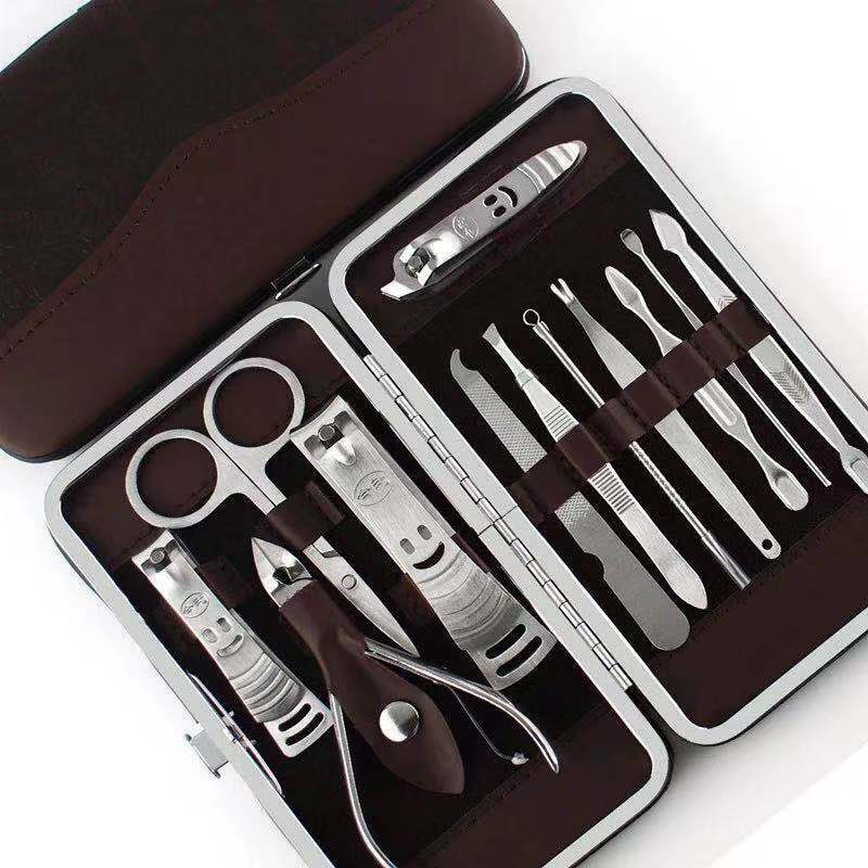 12PCS Pedicure / Manicure Set Nail Clippers Cleaner Cuticle Grooming Tools Kit