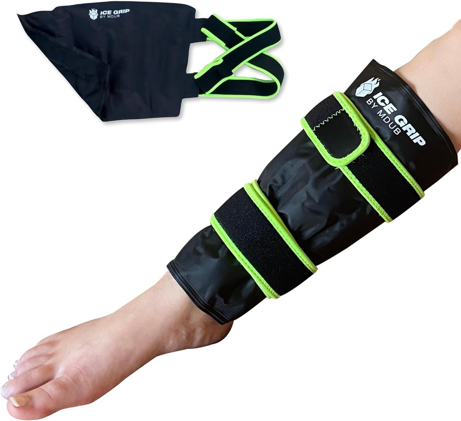 Shin Hot & Cold Ice Wrap Reusable Gel Pack for Injury & Recovery Relief