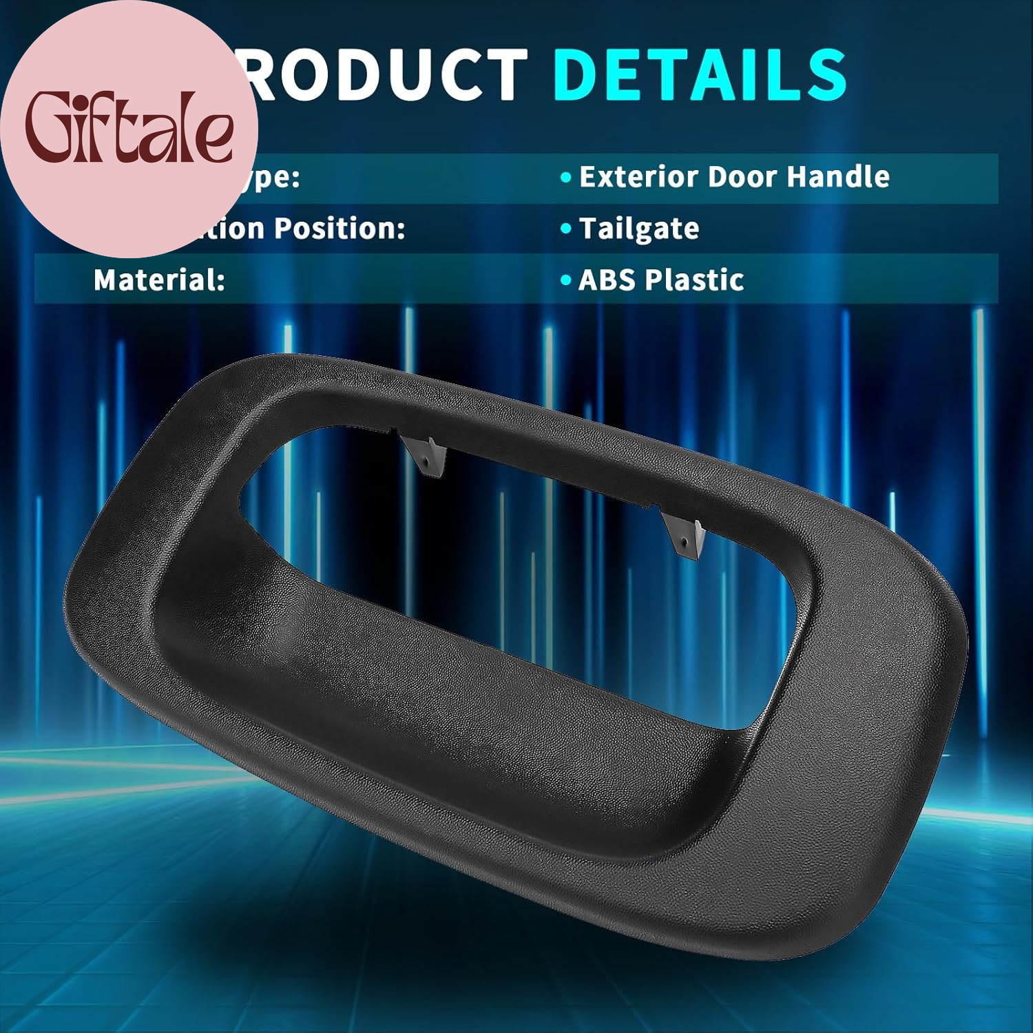 Black Tailgate Handle Bezel Replacement Compatible for Chevrolet 99-07 Silverado