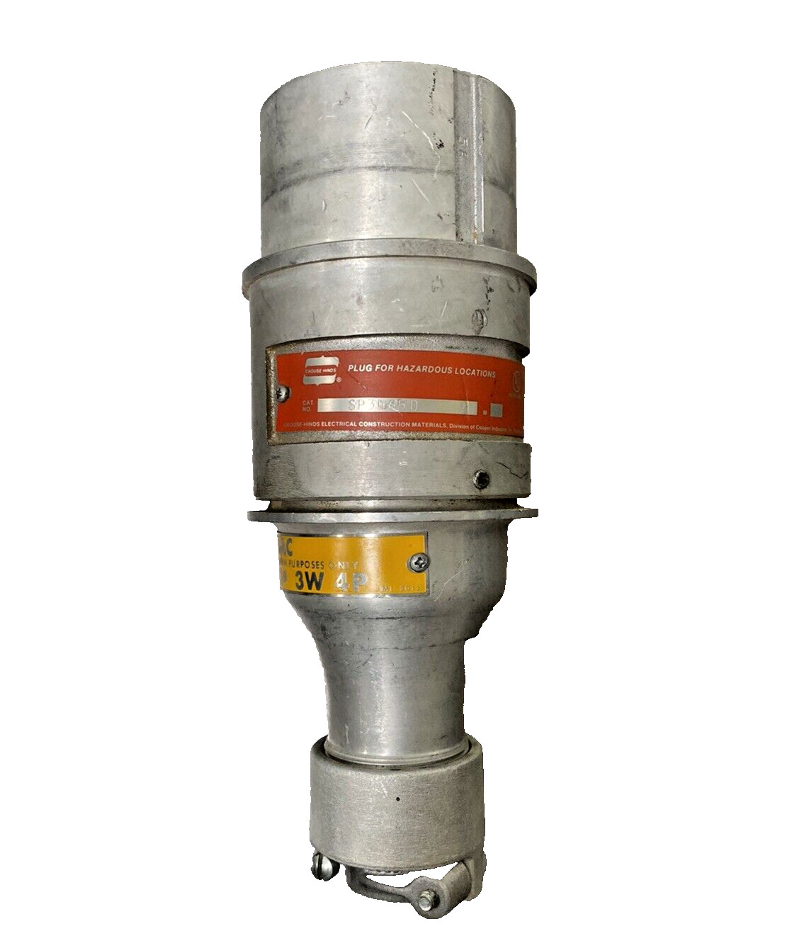 Eaton Crouse-Hinds Plug SP3465D 30A, 480V, 3W, 4P