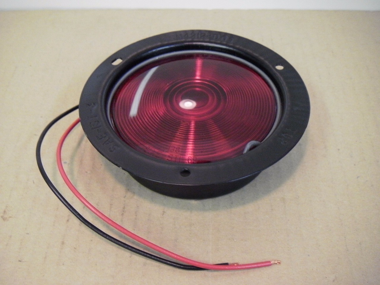 Red 5-1/2" OD Stop Tail Turn Signal Lamp Steel Flush Mount
