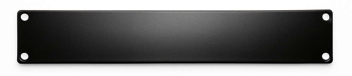 1U Solid Rack Panel – Black Chrome – 19” Steel Cover