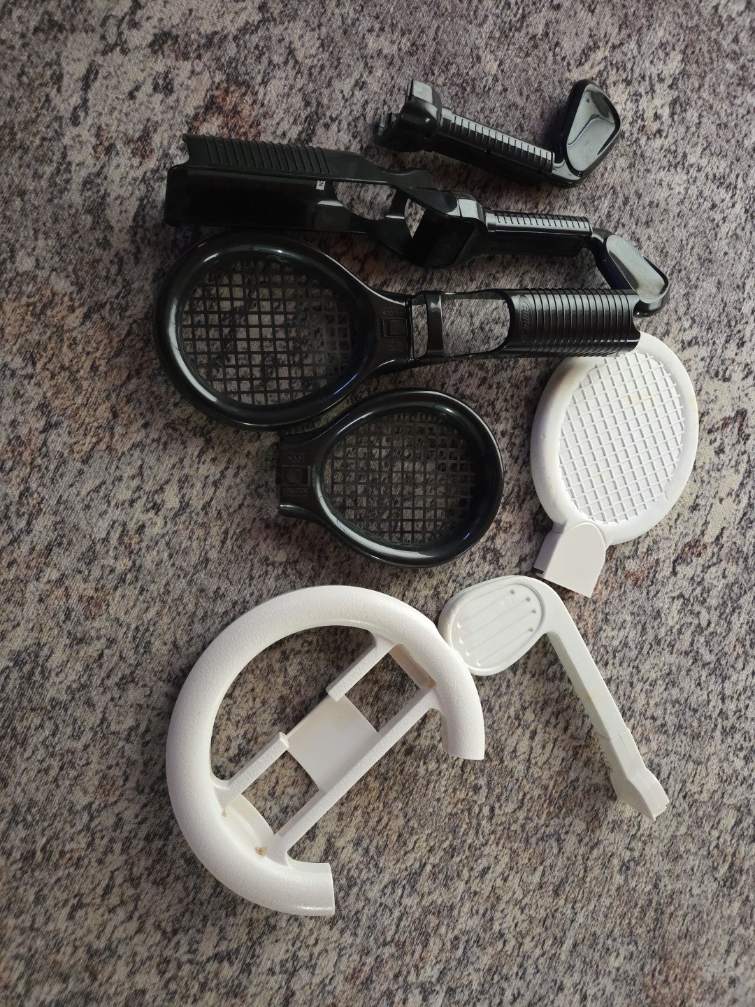 Nintendo Wii Golf Club tennis Racket Wheel Attachments sports  kit