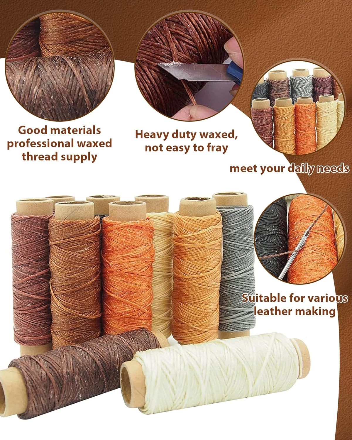 Leather Working Tools Set for Beginners Leather Craft Kit with Thread Punch Awl