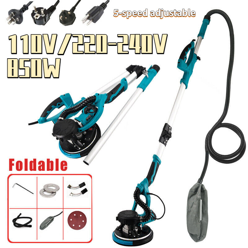 Electric 850W Drywall Sander Foldable Wall Sander Polishing Machine W/ LED Light