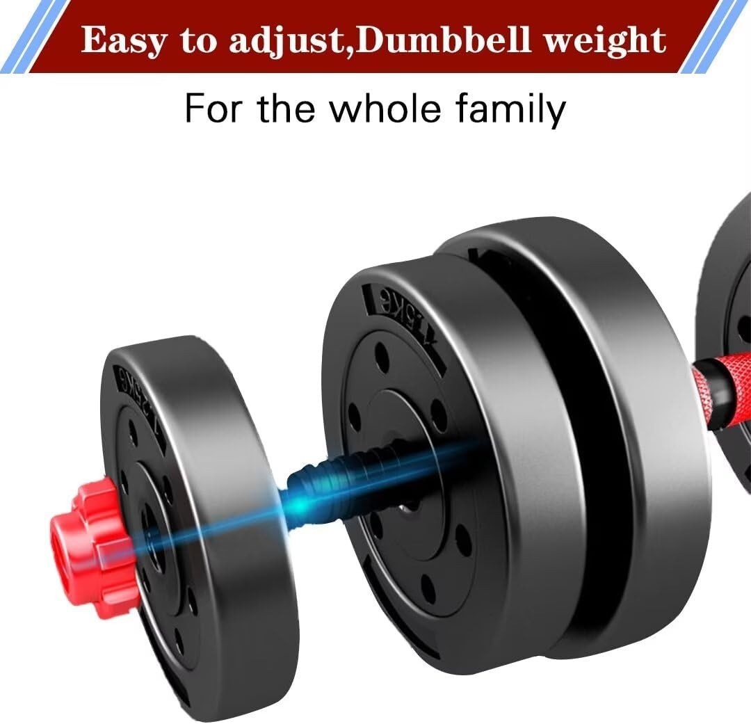 20lbs Adjustable Dumbbells - Convert to Barbell for Versatile Home Workouts