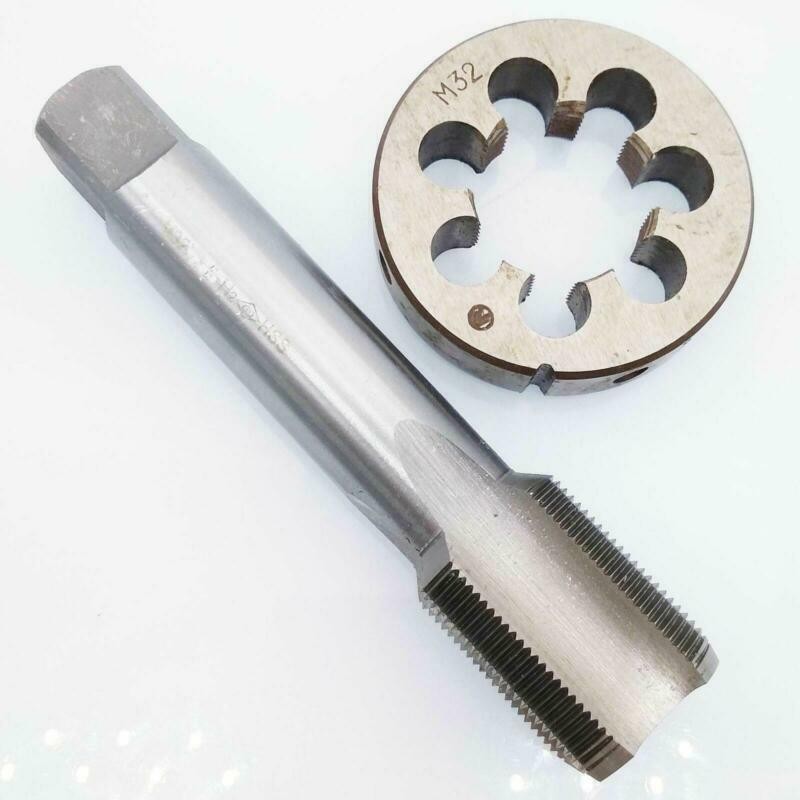 1pc HSS Machine M32 x 3mm Plug Tap and 1pc M32 x 3mm Die Threading Tool