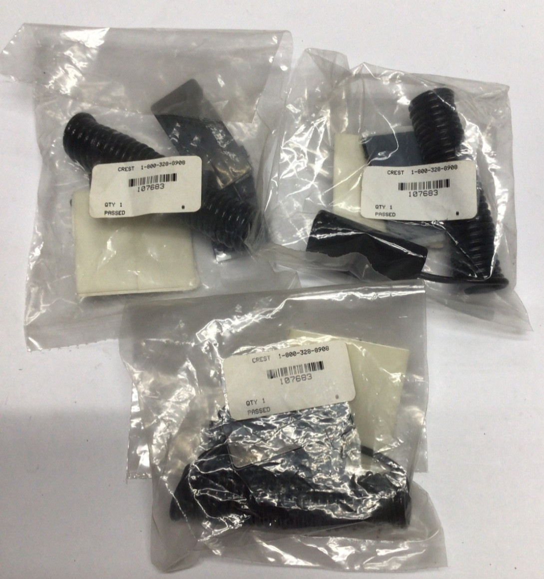 Universal Coiled Security Cable Remote Control Tether Leash Fastener LOT OF 3