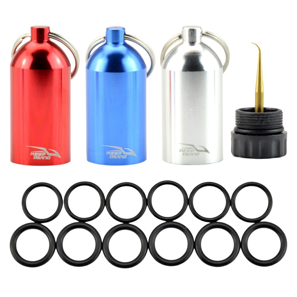 A Must Have for Divers Aluminum Storage Bottle with 12 O Rings for Valves