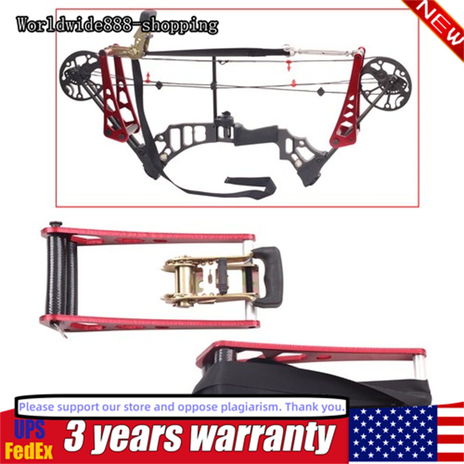 HandHeld Portable Bow Press Aluminum Alloy Ratchet-Loc Press Compound Bow Press
