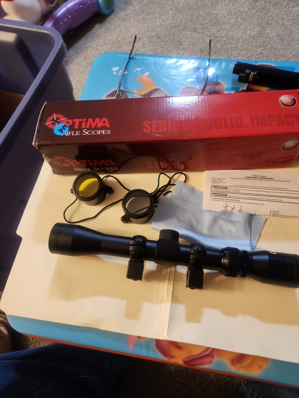 Hatsan Optima 3-9X 32  Air Rifle Scope With Rings, Papers And Box