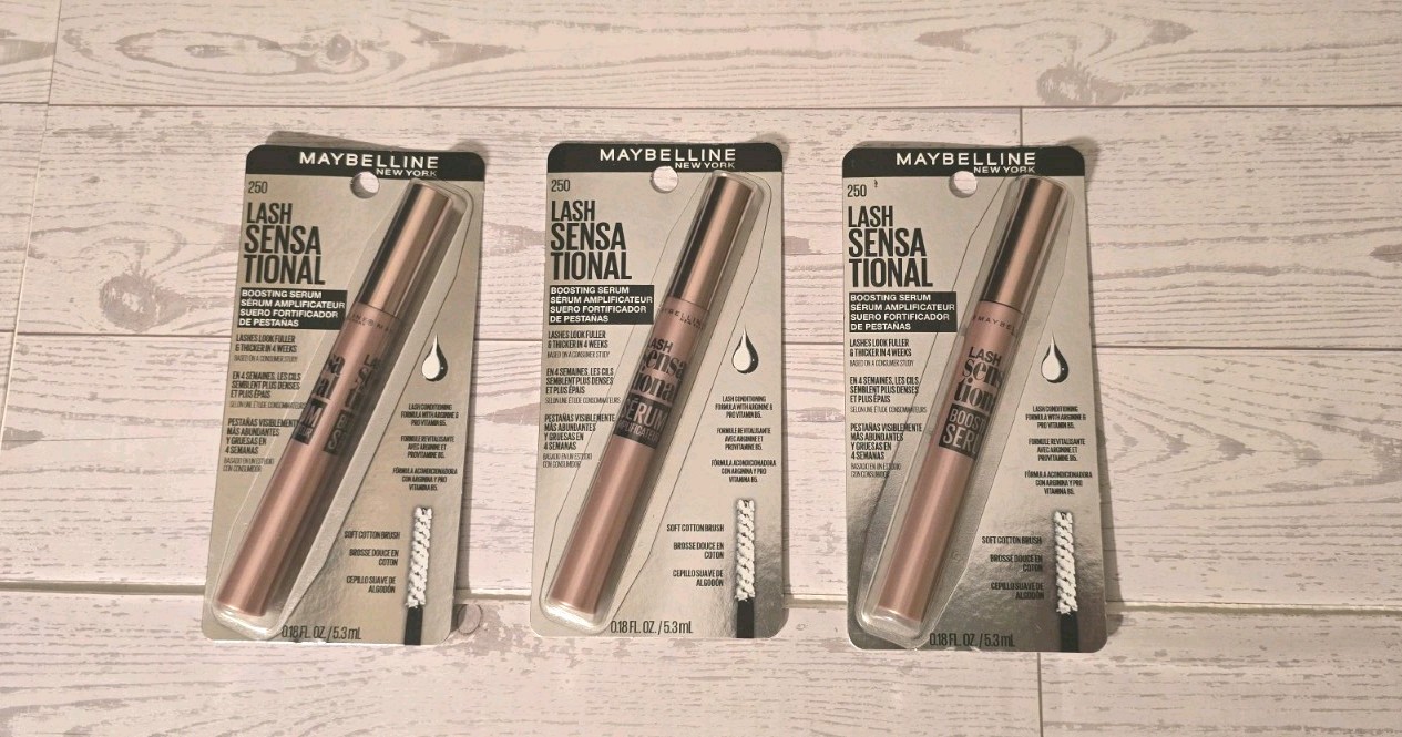 LOT of 3 Maybelline New York Lash Sensational Booster Conditioning Serum 250