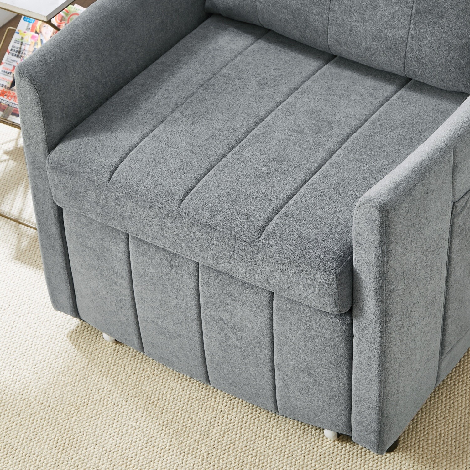 Convertible Sleeper Sofa Bed Single Sofa Bed Folding Sofa Bed w/ Pull Out Bed