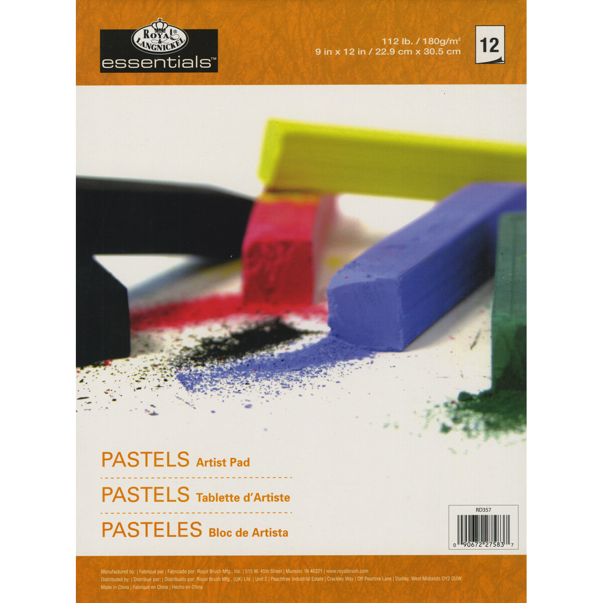 essentials(TM) Pastels Artist Paper Pad 9"X12"-12 Sheets