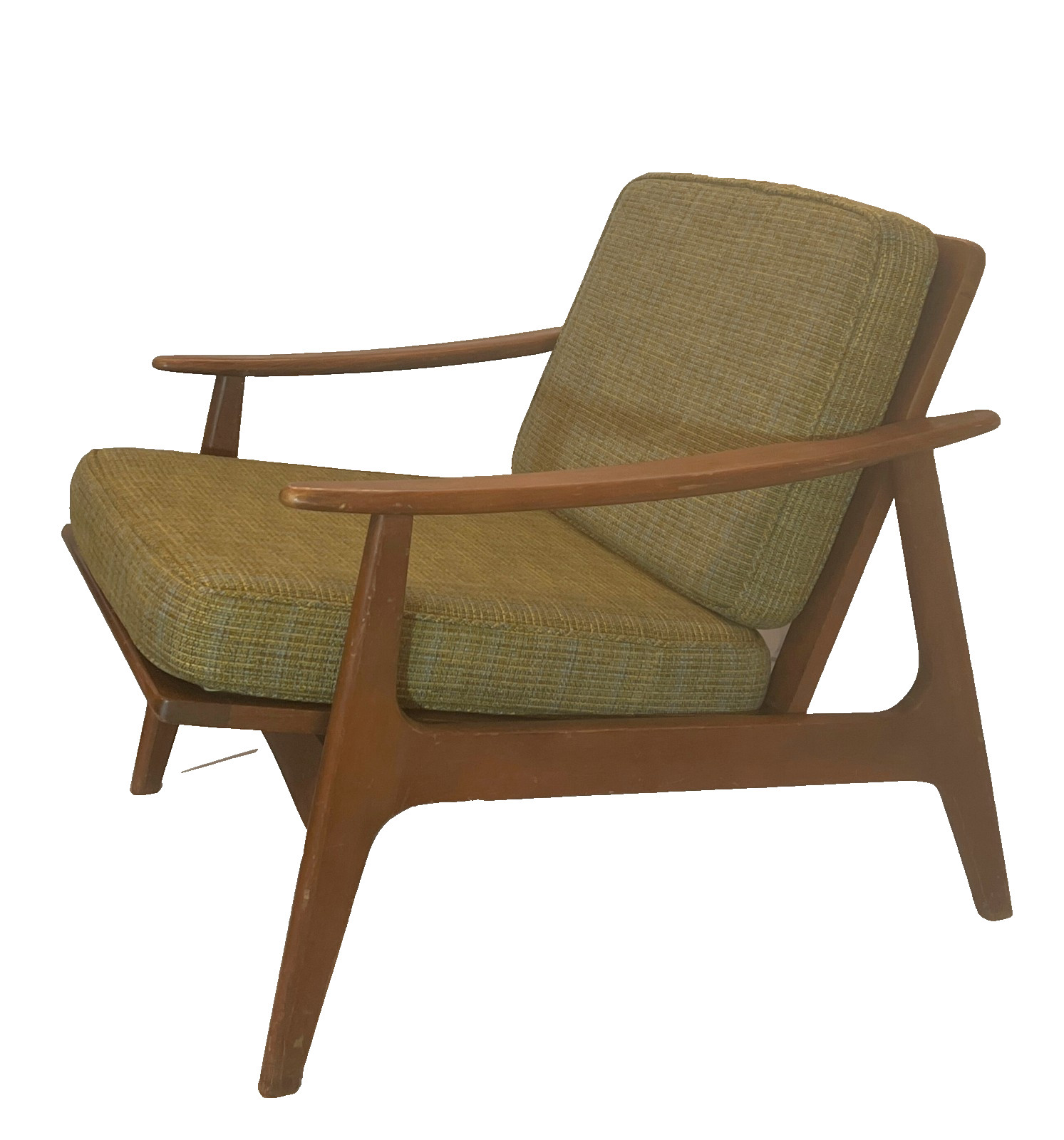 Mid-Century Modern Danish-Style Lounge Chair - Walnut, 1960s - Beautiful Shape