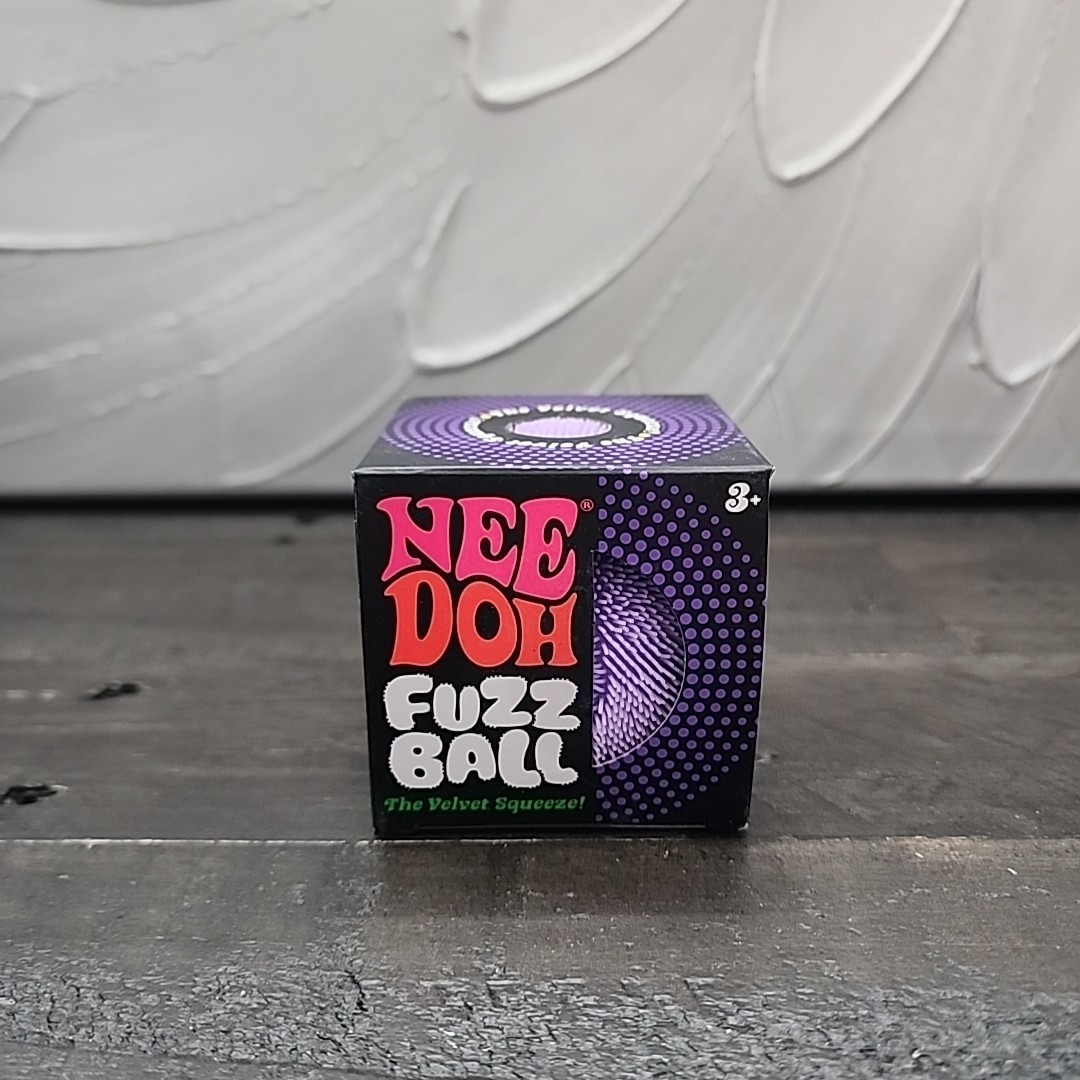 Schylling Nee Doh Fuzz Ball The Velvet Squeeze Sensory Toy Purple 3 and Up