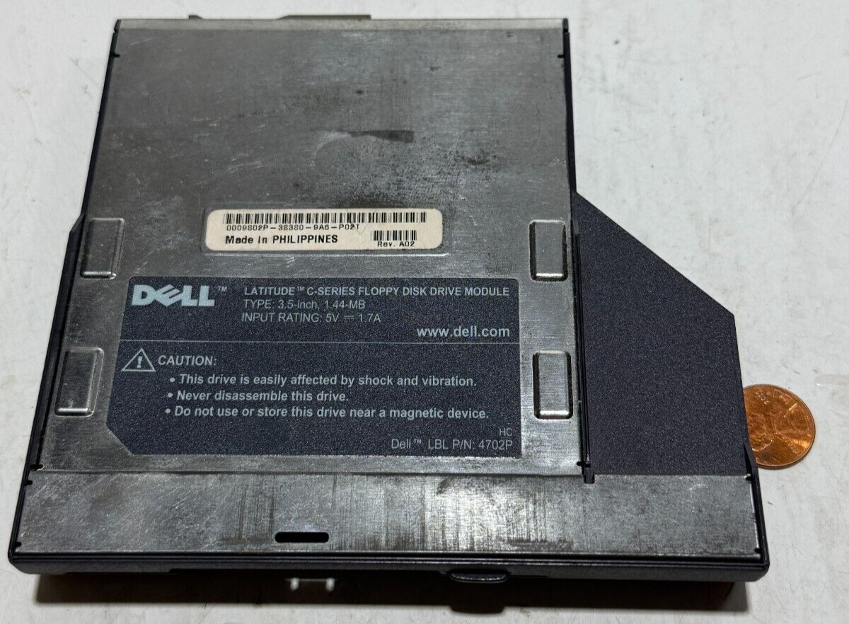 Dell 9802P 3.5" 1.44MB Floppy  Disk Drive Module For Laptop